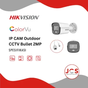 IP CAMERA HIKVISION OUTDOOR BULLET COLORVU- 2MP FULL HD