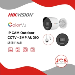 IP CAMERA HIKVISION OUTDOOR BULLET COLORVU WITH AUDIO - 2MP FULL HD