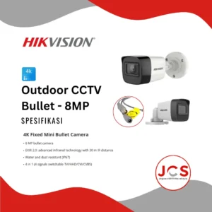 CCTV ANALOG HIKVISION OUTDOOR BULLET - 8MP