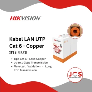 KABEL LAN UTP HIKVISION CAT6 - COPPER CABLE 1 METER