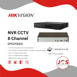 NVR CCTV HIKVISION BASIC 8 CHANNEL - 2MP FULL HD 1080P