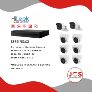 PAKET CCTV 8 CHANNEL HILOOK